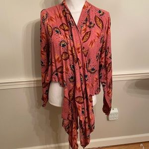 5/$25 - Patrons of Peace floral cardigan